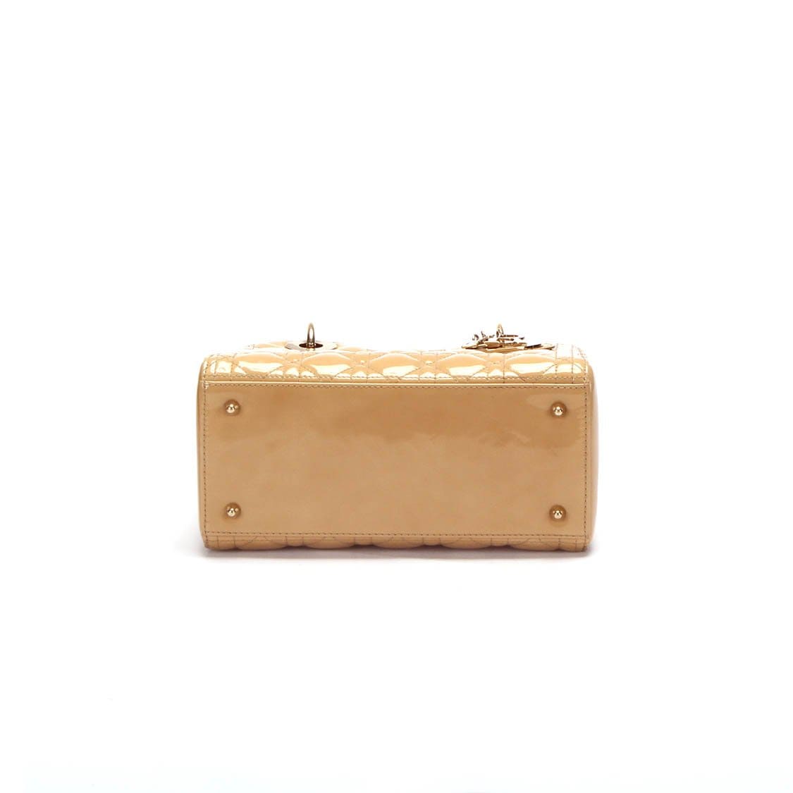 Christian Dior Beige Medium Patent Leather Lady Dior - RCL1179