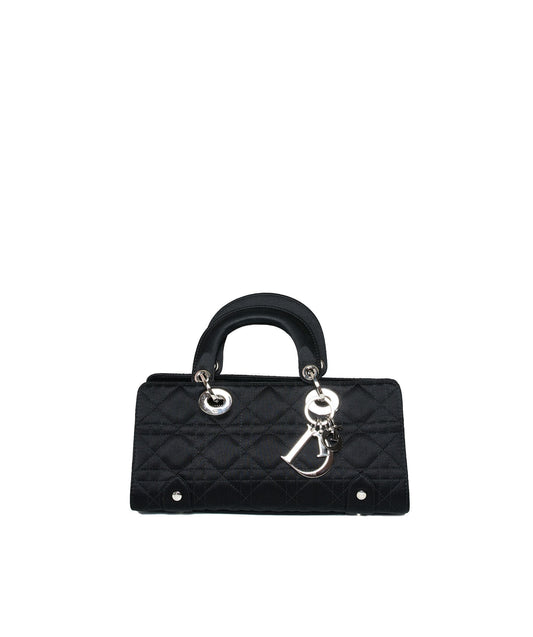 Christian Dior Black Cannage Top Handle Bag GHW  AGL1036
