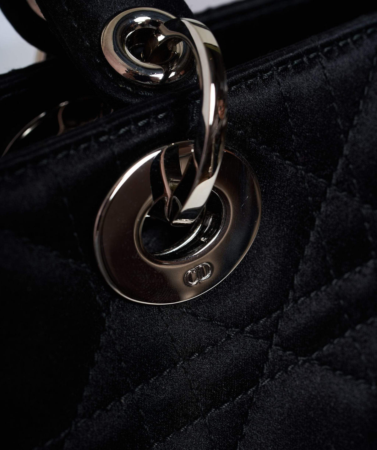 Christian Dior Black Cannage Top Handle Bag GHW  AGL1036