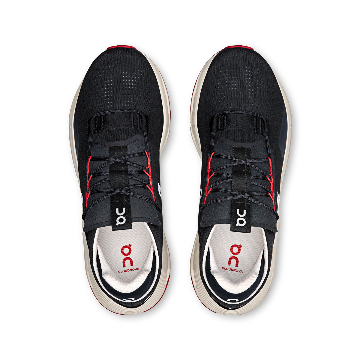 On Running Men's Cloudnova 2 Shoes - Black / Red