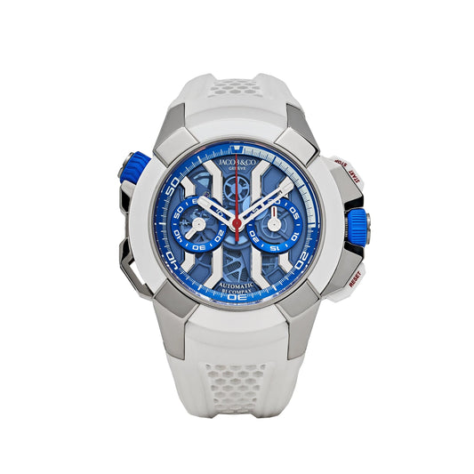 Jacob & Co Epic X Chrono EC313.20 Titanium White Ceramic Blue Dial Limited Edition (2021)