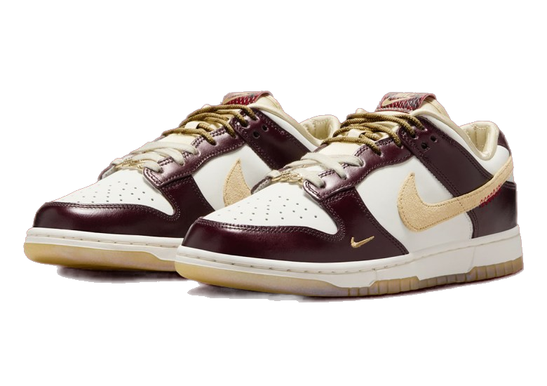 Nike Women's Dunk Low Lx Shoes - Burgundy Crush / Sail / Team Gold / Dark Red