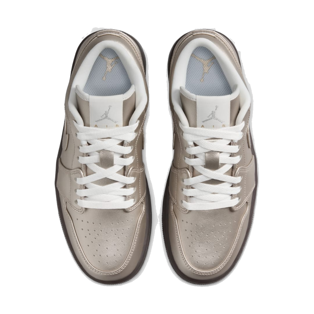 Nike Women's Jordan 1 Low Se Shoes - Metallic Zinc / Summit White / Velvet Brown