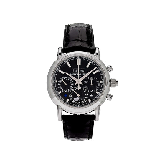 Patek Philippe Grand Complications 5204P-011 Perpetual Calendar Chronograph Platinum Black Dial
