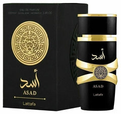 Lattafa Asad Eau de Parfum 3.4 oz / 100ml Spray – Long Lasting Luxury Fragrance