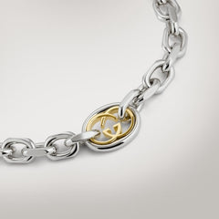 Gucci Interlocking chain bracelet - palladium-toned brass