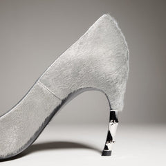 Women's Castello pump - grey calf hair