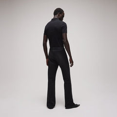 Wool silk Gucci jacquard polo shirt - black