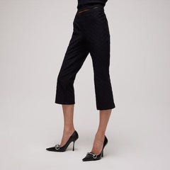 GG jersey jacquard pants - black