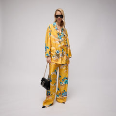 Printed silk twill shirt - multicolor