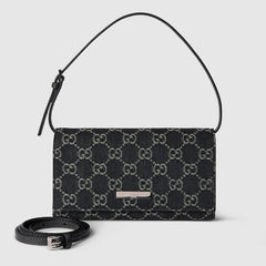 Small pouch with strap and Gucci plaque