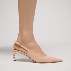 Women's Castello slingback - pink beige leather