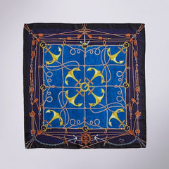 "Lungomare" printed silk carré - multicolor