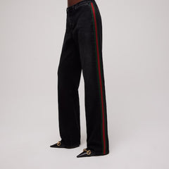 Stretch cotton denim with Web - blue