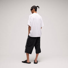 Lightweight silk jersey T-shirt with embroidery - white