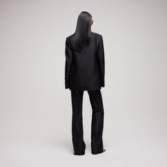 Fine silk faille jacket - black