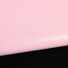 Zip around wallet with bamboo - light pink leather