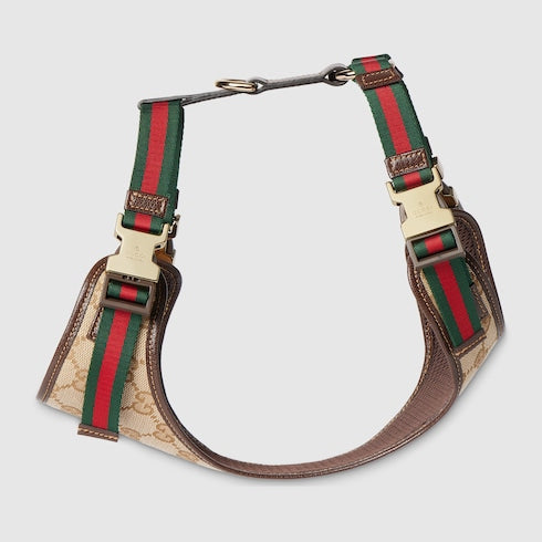 Small/medium padded pet harness - sand and brown GG canvas