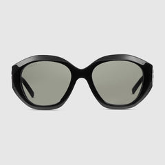 Geometric-frame sunglasses - black