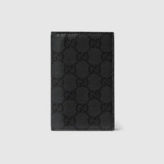 Gucci Essence Classic card case - black GG canvas