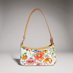 Gossip small shoulder bag - white and multicolor nylon