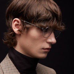 Round optical frame - grey acetate
