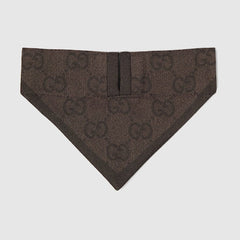 Extra-small pet bandana - dark brown silk