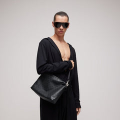 Gucci Essence Classic medium crossbody bag - black GG canvas