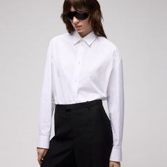 GG cotton poplin damier shirt - white