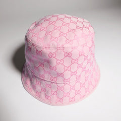 GG cotton canvas bucket hat - light pink