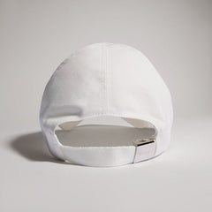 Cotton baseball hat with embroidery - white