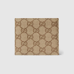 Gucci Essence Classic bi-fold wallet - sand and brown GG canvas