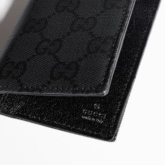 Gucci Essence Classic card case - black GG canvas