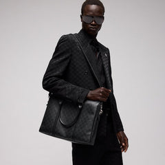 Gucci Essence Classic medium briefcase - black GG canvas