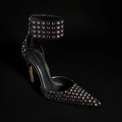 Women's Castello pump - black satin