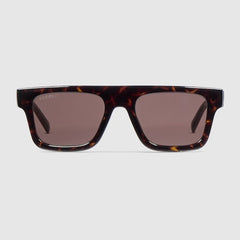 Square-frame sunglasses - brown tortoiseshell