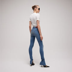 Braided cotton blend top - white
