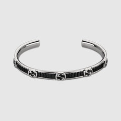 Gucci Interlocking crystal bangle bracelet - 925 sterling silver